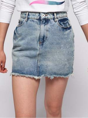 Denim Micro Mini Skirt