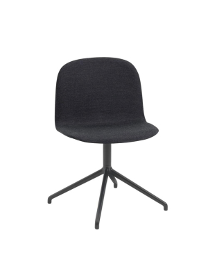 Visu Wide Chair: Swivel Base + Upholstered