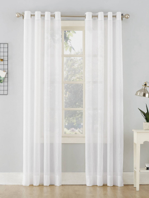 Erica Crushed Sheer Voile Grommet Curtain Panel - No. 918