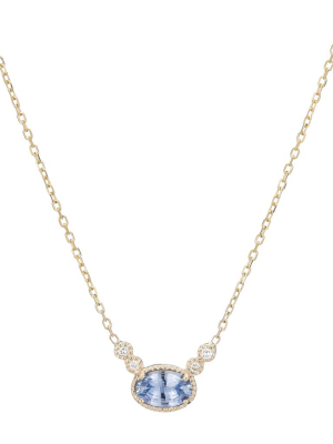 Ceylon Sapphire Diamond Dew Necklace