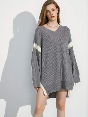 Sabine Grey Oversized Sweater