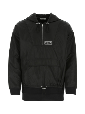 Valentino Vltn Tag Panelled Hoodie