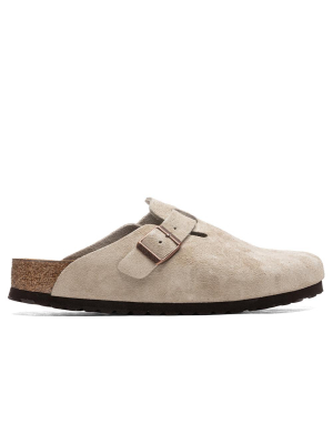 Birkenstock Wide Boston Soft Footbed - Taupe