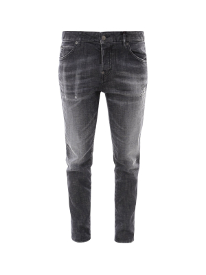 Dsquared2 Distressed Logo Patch Jeans