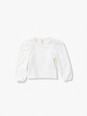 Girls Shirred Long-sleeve Top (kids)