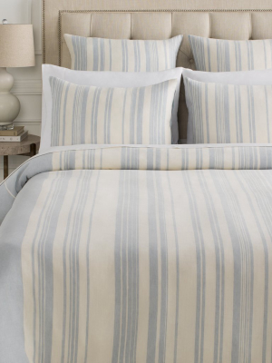 Baris Bedding In Pale Blue & Ivory