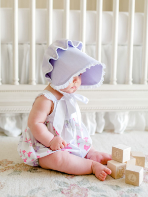 Bellefaire Bonnet - Lauderdale Lavender With Worth Avenue White Eyelet