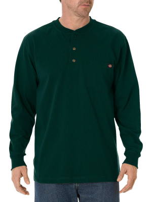 Dickies Men's Big & Tall Long Sleeve Heavyweight Henley T-shirt