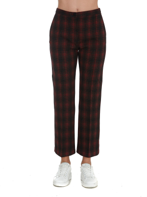 Pinko Tartan Straight Leg Trousers