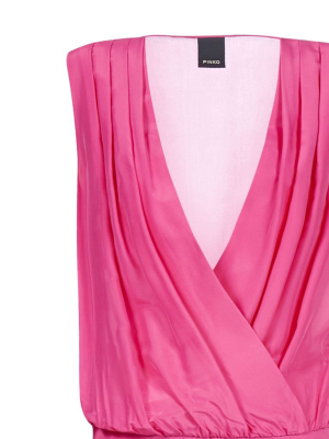 Pinko Draped Sleeveless Bodysuit Top