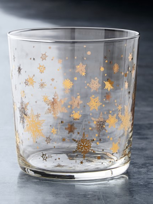 Open Kitchen By Williams Sonoma Gold Snowflake Short Tumblers