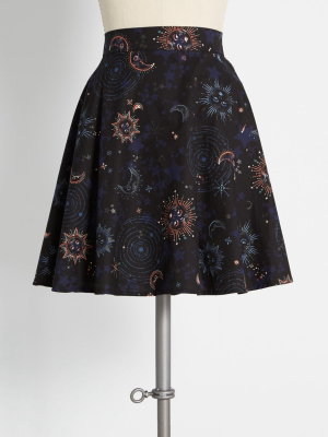 Celestial Swirl Skater Skirt