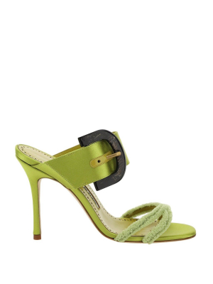 Manolo Blahnik Guey Buckle-detailed Sandals