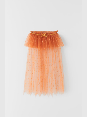 Tulle Pumpkin Cape