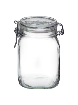 Fido 1 Liter Clamp Jar - Clear - Bormioli Rocco