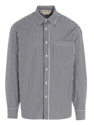 Marni Graphic Printed Striped Shirt