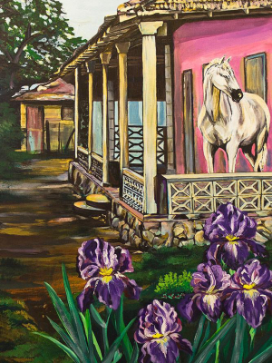 Horse On A Porch