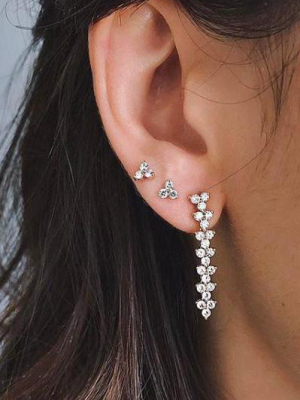 Diamond Trio Stud Earrings