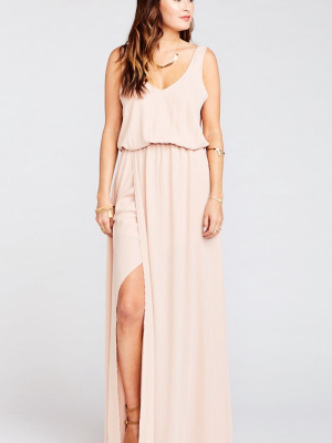 Kendall Maxi Dress ~ Dusty Blush Crisp