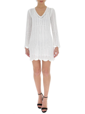 See By Chloé V-neck Long Sleeve Mini Dress