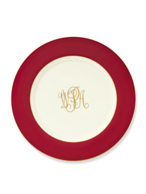 Pickard Color Sheen Charger Plate, Red Gold