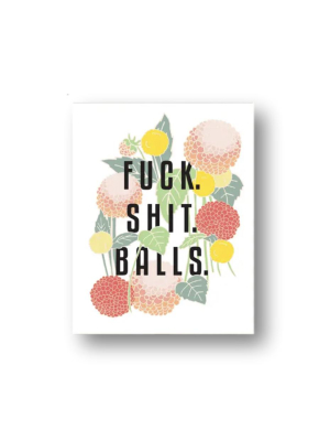 Fuck Shit Balls Art Print - 11 X 14