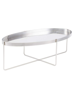 Gaultier Coffee Table, Silver