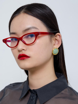 Alessandra Cat Eye Optical Frame In Red