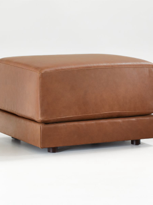 Gather Leather Ottoman