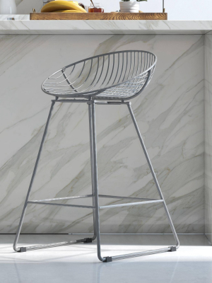 Ellis Wire Counter Height Barstool - Cosmoliving By Cosmopolitan