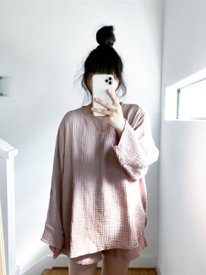 October Top, Dusty Lilac