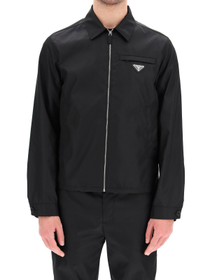 Prada Logo Patch Blouson Jacket