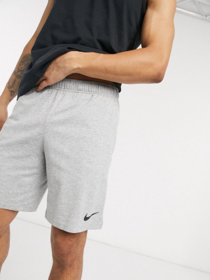 Nike Training Dri-fit Cotton Shorts In Gray