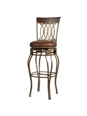 28" Montello Swivel Barstool Bronze/brown - Hillsdale Furniture