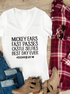 Mickey Ears, Fast Passes #disneylife Tshirt