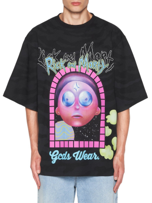 Oversized T-shirt With Rick And Morty Prints