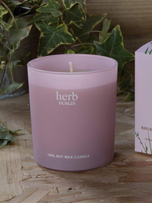 Herb Dublin Rhubarb Boxed Candle