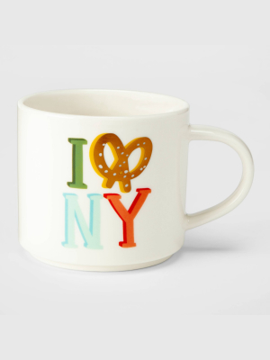 16oz Porcelain I Heart Ny Mug Cream - Threshold™