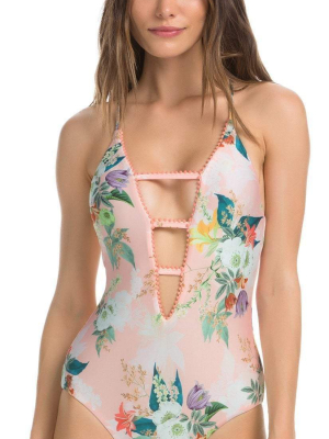 Isabella Rose Blossoms One Piece In Pink Floral 4731084-mul