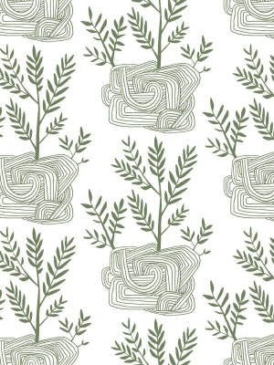 Seedlings Peel & Stick Wallpaper In Green From The Risky Business Iii Collection By York Wallcoverings