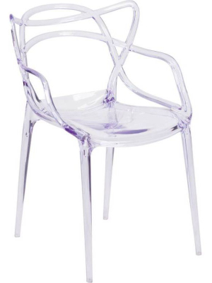 Nesting Transparent Stack Side Chair Clear - Riverstone Furniture