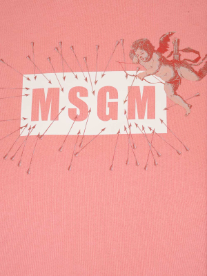 Msgm Cupido Box Logo Sweatshirt