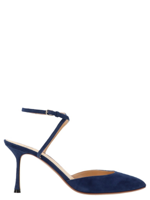 Francesco Russo Pointed Toe Slingback Pumps