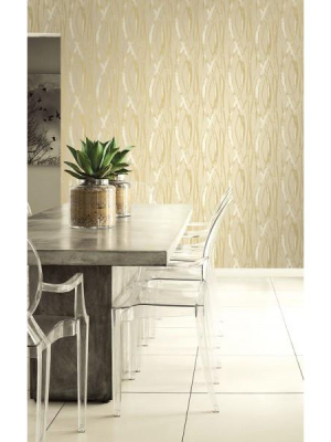 Barbados Wallpaper In Gold And Beige From The Tortuga Collection By Seabrook Wallcoverings