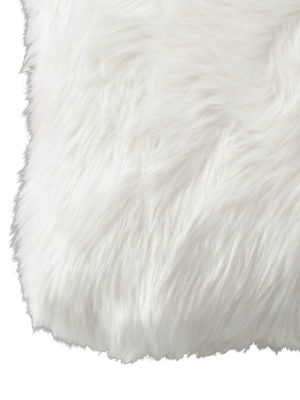 Rorik 12" X 18" Faux Fur Pillow Cover - White