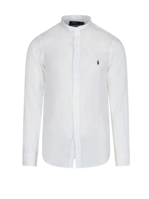 Polo Ralph Lauren Collarless Logo Embroidered Shirt