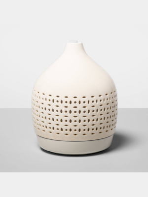 300ml Cutout Ceramic Color-changing Oil Diffuser White - Opalhouse™