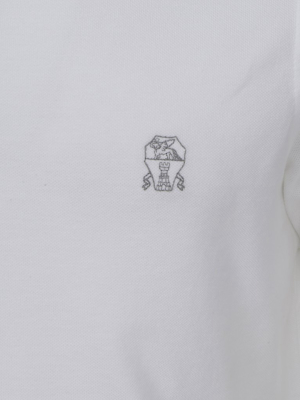 Brunello Cucinelli Logo Embroidered Polo Shirt