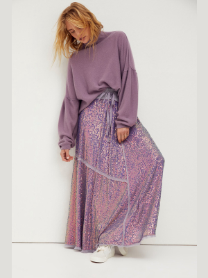 Starry Night Sequin Maxi Skirt