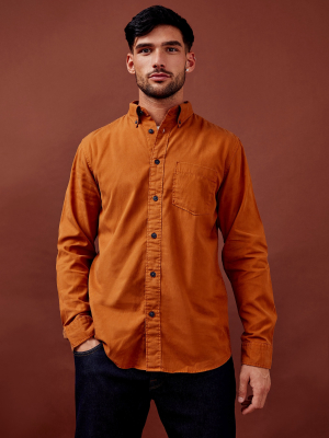 Selected Homme Burnt Orange Pocket Shirt